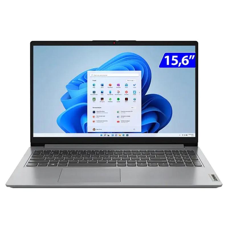 Notebook Lenovo 15.6 CEL-N4500 4GB 128GB W11 - 82QH0007BR Cinza
